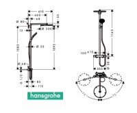 HANSGROHE SHOWERPIPE RAINDANCE SELECT 300Air